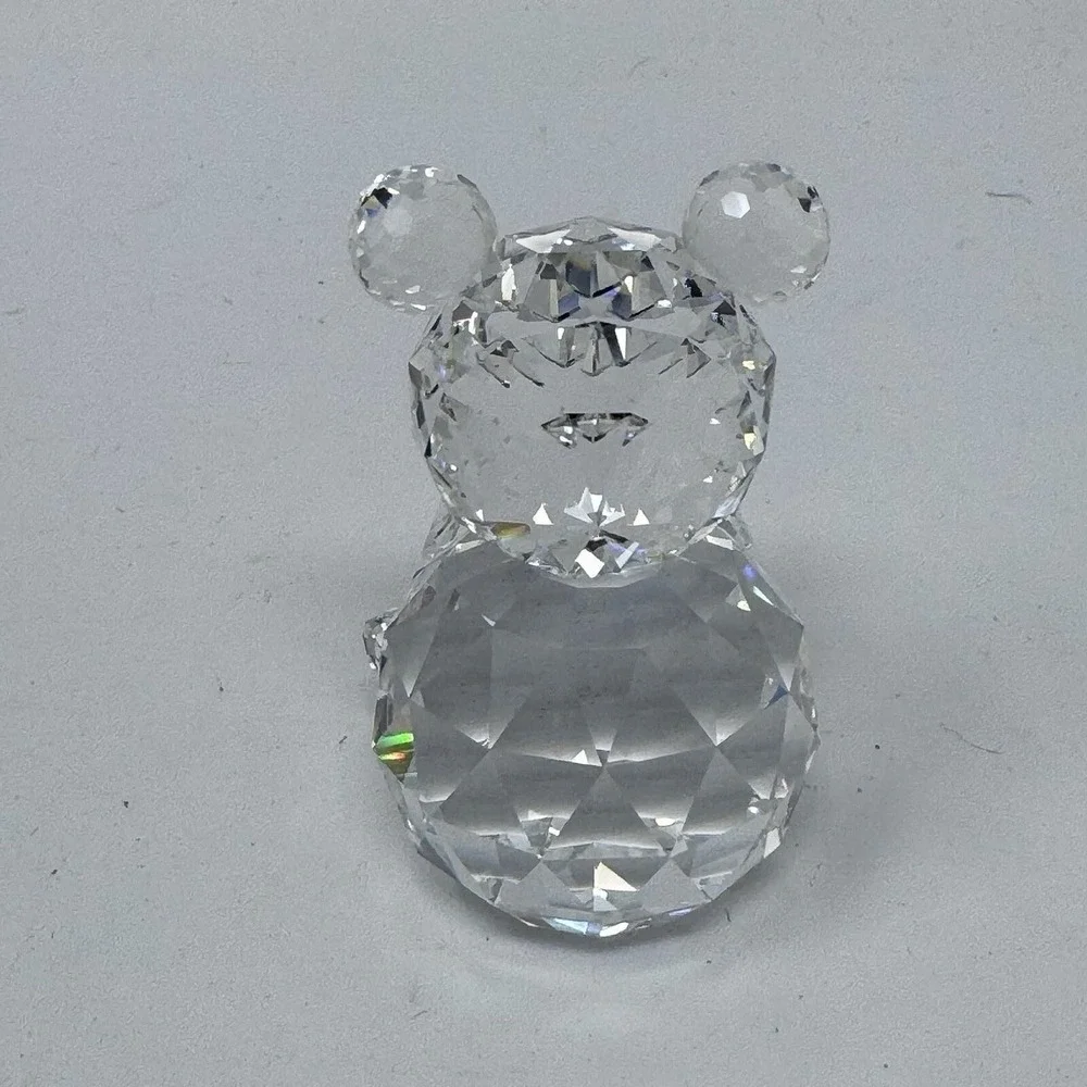Swarovski Crystal Bear Figurine Clear Silver Crystal Retired With Box - Picture 4 of 12